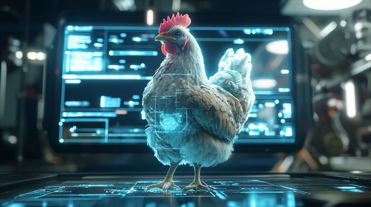 HisabKarLay AI Poultry Management App interface showing real-time farm monitoring, bird health tracking, and automated management features